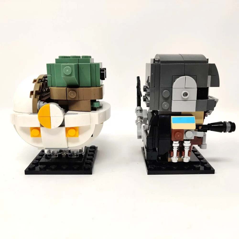 Star Wars Lego BrickHeadz w Instructions Mandalorian Mando Grogu Baby Yoda 75317